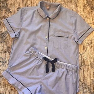 J.Crew Blue Short Pajama Set